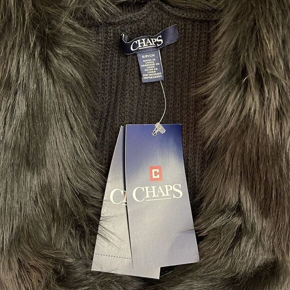 Chaps Valley Inn Black Cardigan Sweater Size Small NWT - Picture 3 of 5